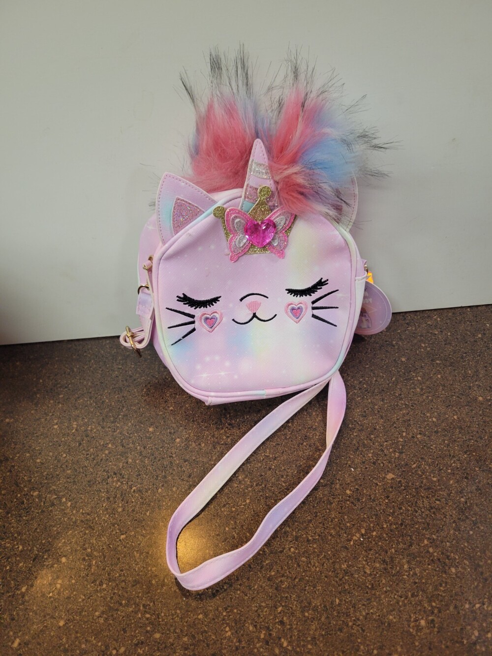 Under One Sky Unicorn Crossbody Bag, Whimsical Purse Designed in Los Angeles - Picture 2 of 5